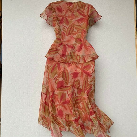 Sangria Women Set Size 6 Brown‎ Burgundy V Neck Cap - Picture 5 of 9